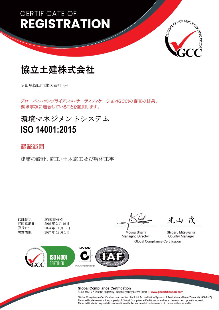 ISO 14001（環境マネジメントシステム）